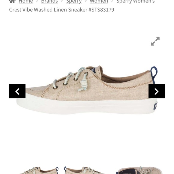 Sperry Crest Vibe Washed Linen Boat Shoe - Picture 12 of 14